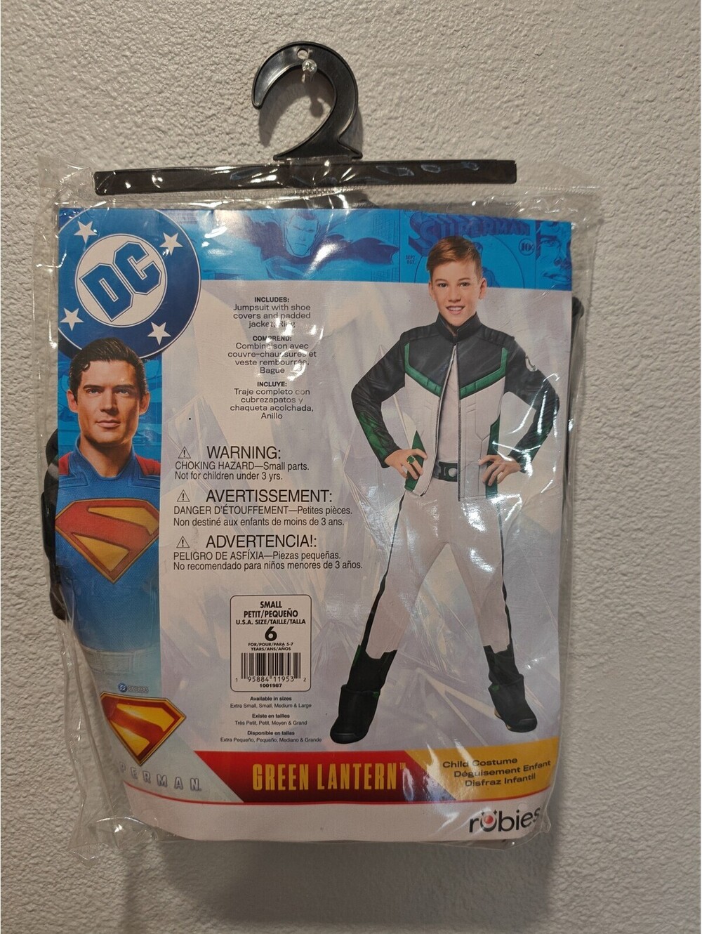 Green Lantern Child Costume Size Small 6
